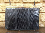 Black snakeskin bag