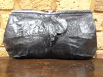 Baby black alligator clutch bag