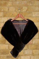 Black mink cape
