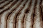 Brown/white chinchilla rex bed cover/throw