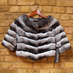 Natural chinchilla bolero jacket