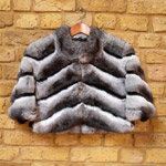 Natural chinchilla bolero jacket
