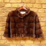 Scan brown mink bolero