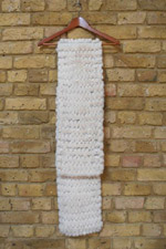 Large cream fur scarf/wrap