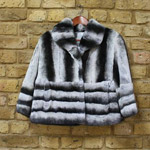 Grey chinchilla rex jacket