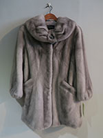 Sapphire Danish mink coat with drawstring 