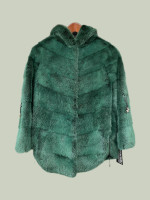 Emerald green mink cape/jacket 