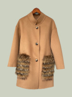Cashmere/wool/fur coat