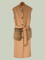 Cashmere/wool/fur coat