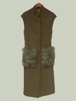 Cashmere/wool/fur coat