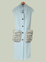 Cashmere/wool/fur coat