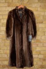 Brown beaver coat