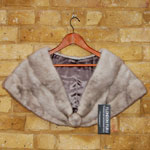 Grey mink shrug
