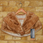 Brown mink shrug