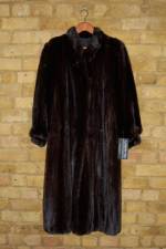 Dark brown mink coat