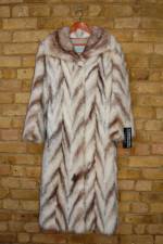 Silver/brown mink coat