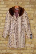 Brown/tan vinyl and mink coat
