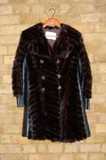 Very dark brown mink coat