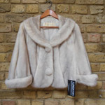 Silver/pearl mink cape/jacket