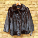Vintage chocolate brown mink jacket
