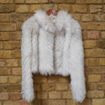 Vintage cropped fox jacket
