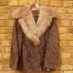 Vintage fur jacket with fox collar