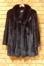 Pre-owned 'Harrods' mink coat with fox trim
