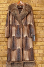 Vintage musquash coat with raccoon collar