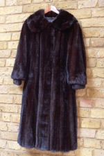 Pre-owned dark brown mink coat