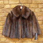 Pre-owned Russian sable cropped jacket