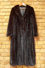 Vintage nearly black mink coat