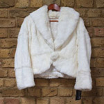 Cream/white rabbit jacket