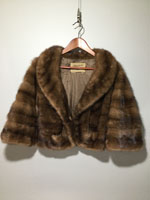 Cute mid brown cropped mink jacket