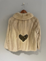Palomino mink jacket with inset heart