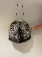 Arctic fox muff/handbag