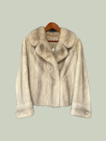 Azurine grey mink jacket