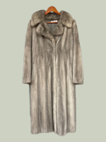 Silver grey mink coat